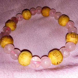 Pink beaded bracelet
